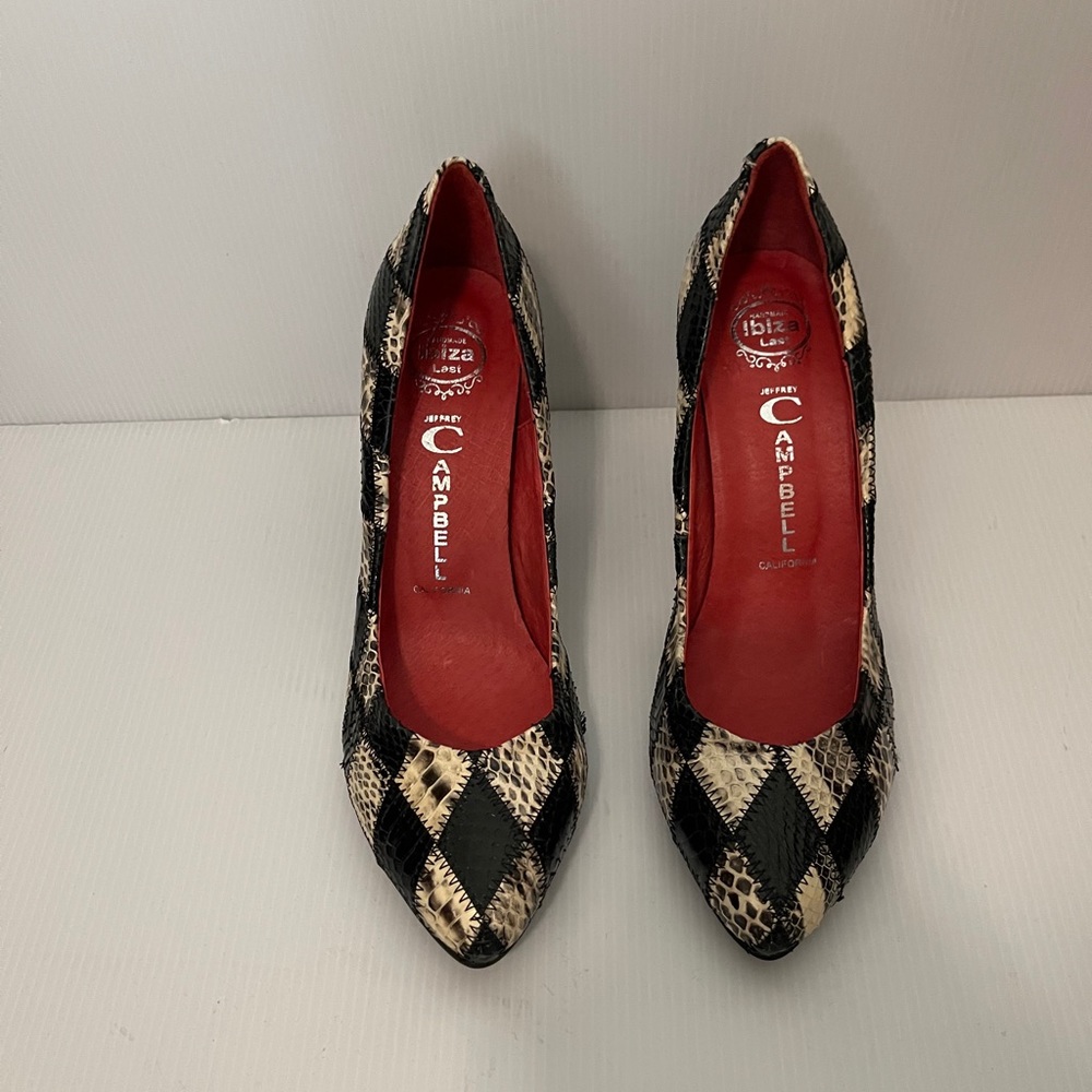 Jeffrey Campbell Snakeskin Patch Heels